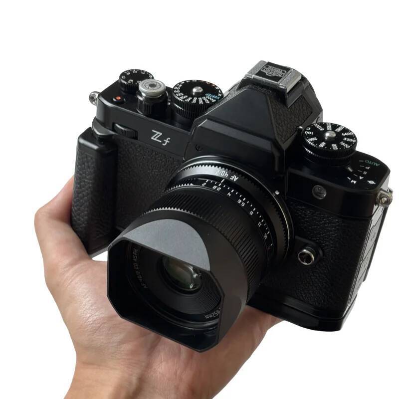 Metal Bayonet Square Lens Hood พร้อมหมวกโลหะฟรีสําหรับ TTArtisan AF 40mm F2.0