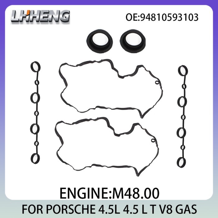 M48.00 Valve cover gasket FOR PORSCHE CAYENNE 4.5L 4.5 L T V8 GAS 2002-2007 94810593103 94810593205