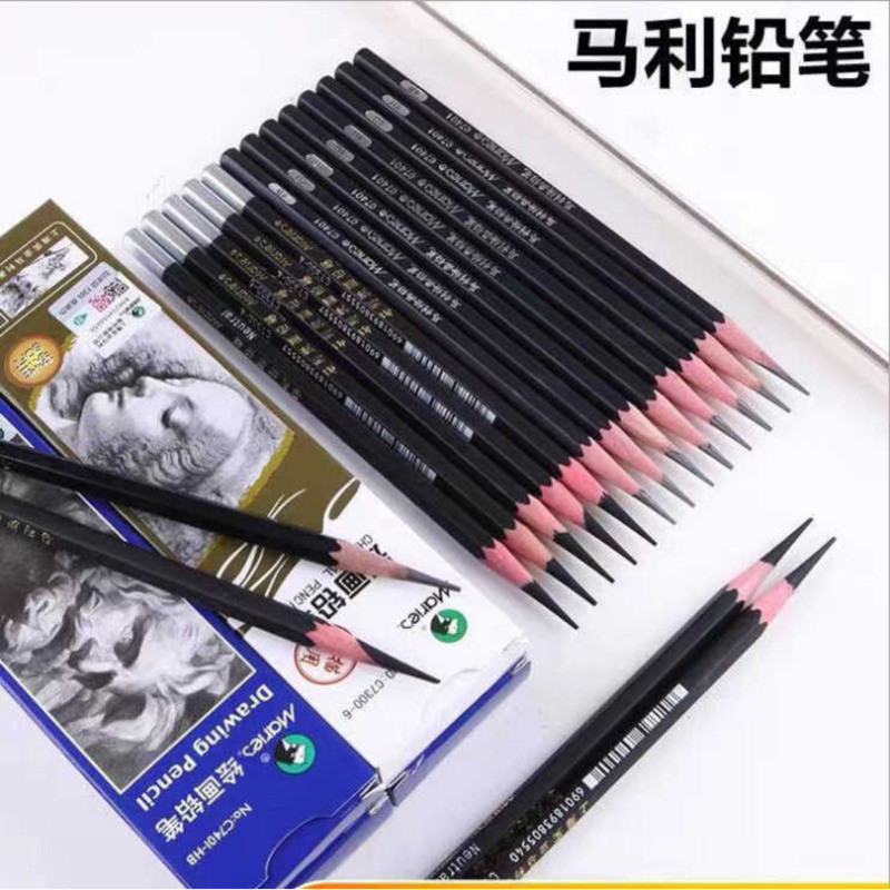 Marley Pencil 7401 Drawing Sketch Pencil HB2B4B6B8B10B Soft Medium Hard Charcoal Pen Marley Pencil