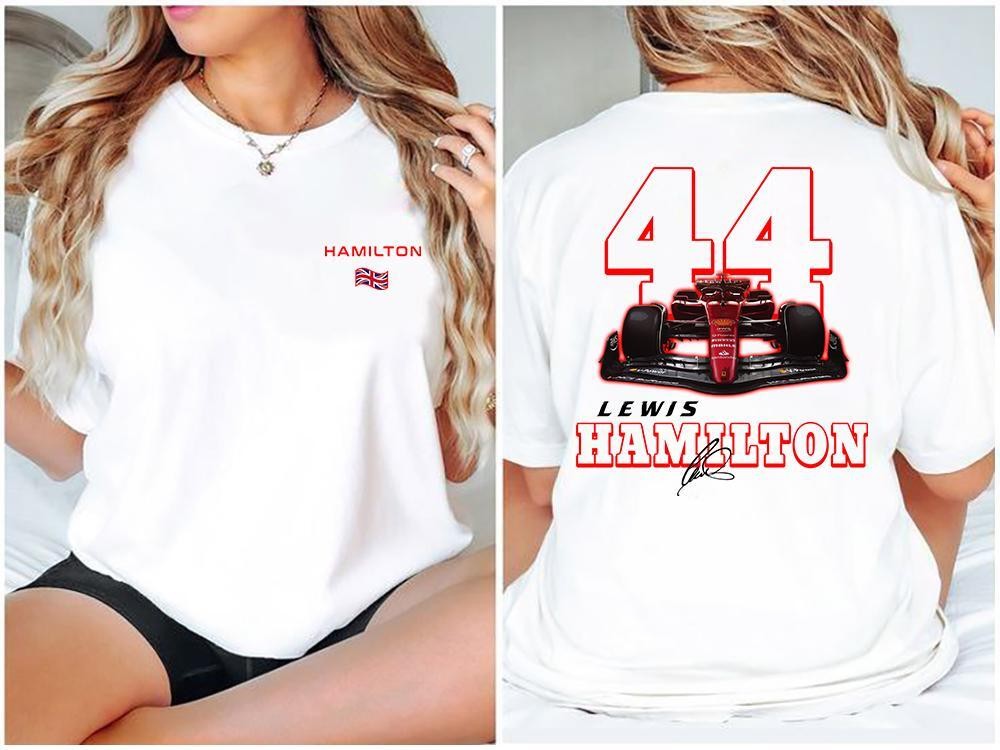 เสื้อยืด Lewis Hamilton สูตรหนึ่ง สำหรับผู้ชาย