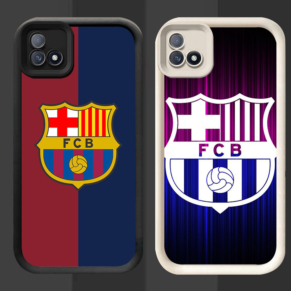 R90 Barcelona FC Casing สําหรับ Realme C20 C20A C11 2021 สีดําและสีขาว