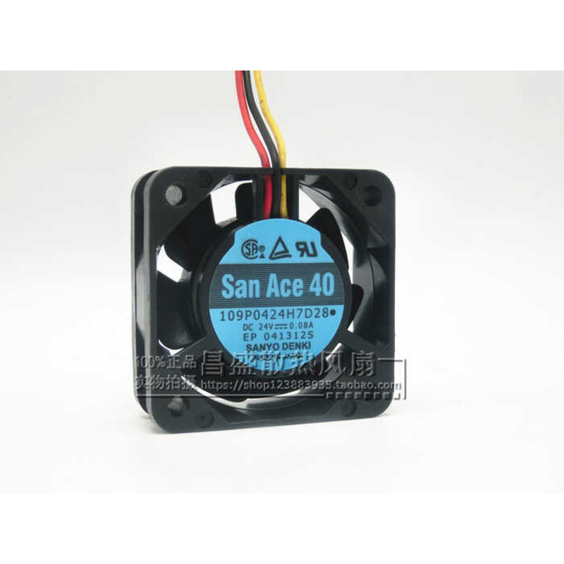 San Ace 40 109P0424H7D27/D28 24V 0.08A CNC เครื่องมือเครื่องอินเวอร์เตอร์พัดลม wangh2