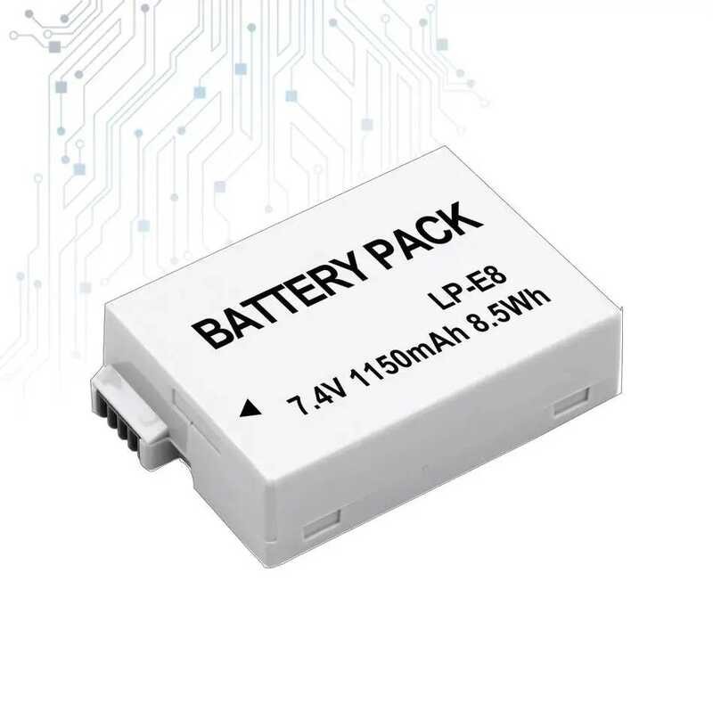 Battery for Canon EOS 550D 600D 650D 700D Kiss X4 X5 X6i X7i for Rebel T2i T3i T4i T5i LC-E8E LP-E8 