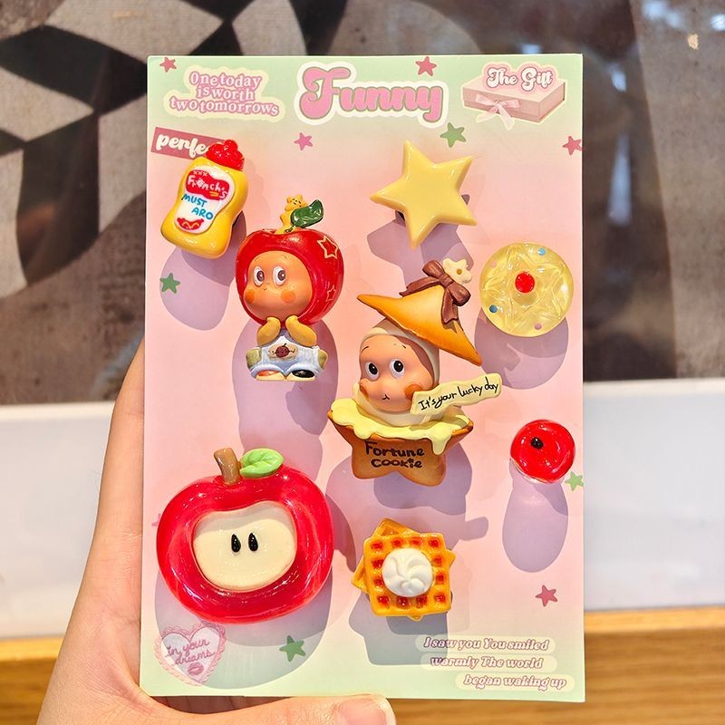 Apple Star Boxer Shoes Flower Hole Shoes Cute Girls Decoration Accessories เหมาะสําหรับ croes Buckle