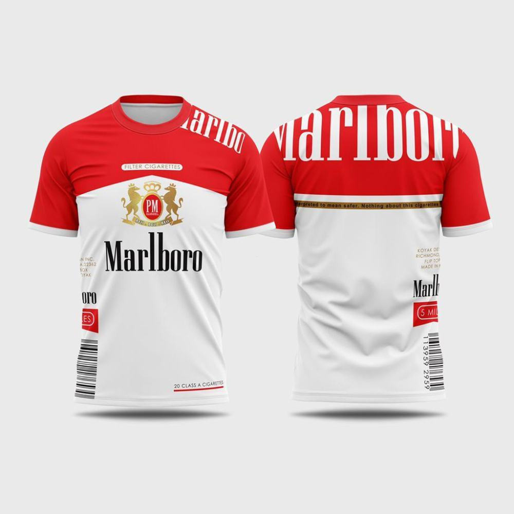 เสื้อยืด Marlboro Limited Edition การพิมพ์แบบ Full Sublimation 3D