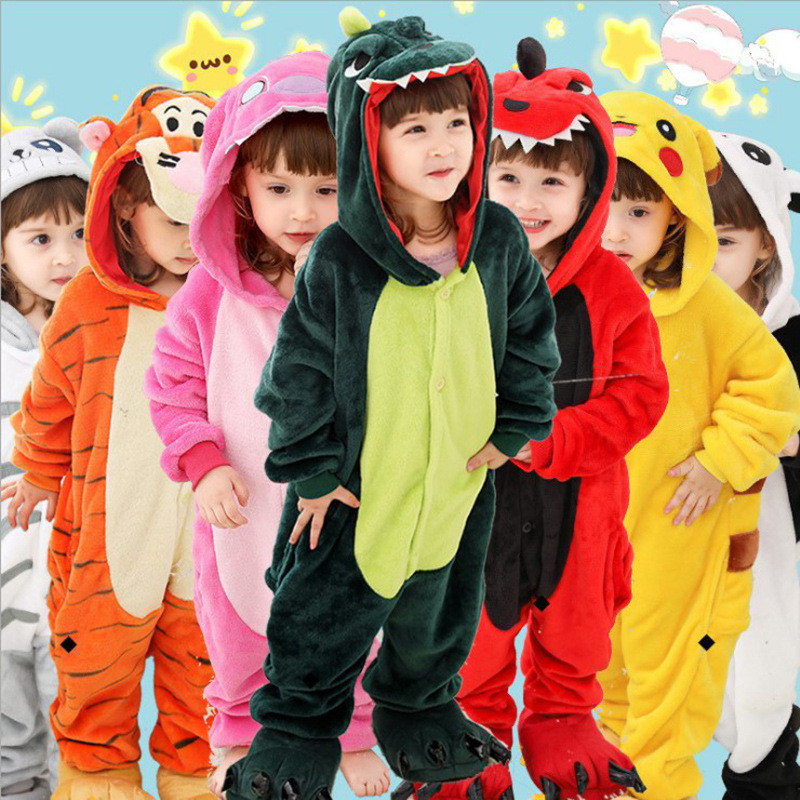 ชุดนอน Kigurumi ลายอนิเมะยอดฮิต ไดโนเสาร์ พิกาจู ก้า สไปดี้แมน และแพนด้า สำหรับเด็กหญิง