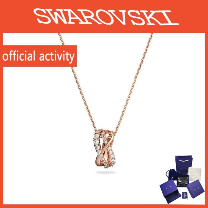98X Swarovski Necklace Swan Necklace 100% Twist Necklace Non-Fade Necklace 925 Silver Necklace Holi