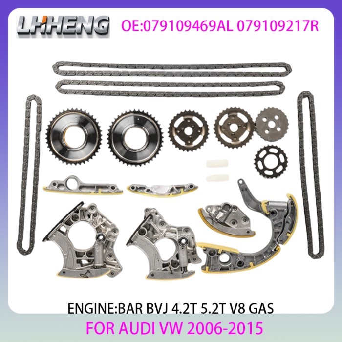 BAR Engine timing chain kit For AUDI A5 S5 A6 C6 A8 D3 Q7 R8 S8 VW TOUAREG 4.2L 5.2L 4.2 5.2 L T V8