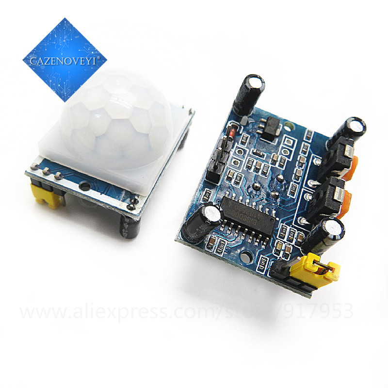 1 ชิ้น SR501 HC-SR501 ปรับ IR Pyroelectric อินฟราเรด PIR Motion Sensor เครื่องตรวจจับสําหรับ IC