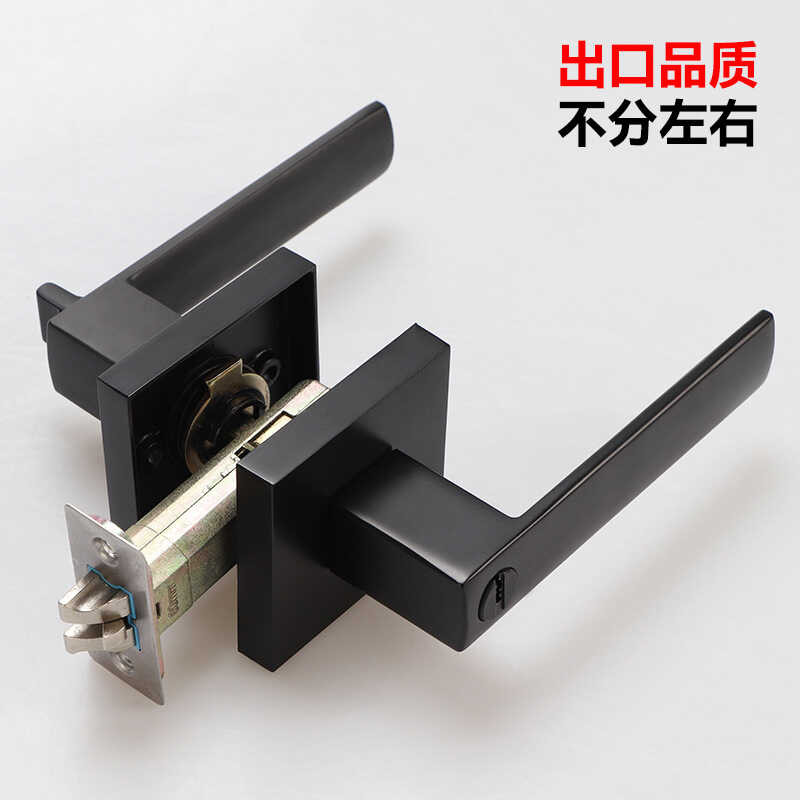 Luyou ล็อคประตูโลหะผสมสังกะสีสามเสาล็อคมือจับสําหรับงานหนักห้องนอนห้องน้ําประตูสแตนเลสแบบไร้กุญแจล็อ