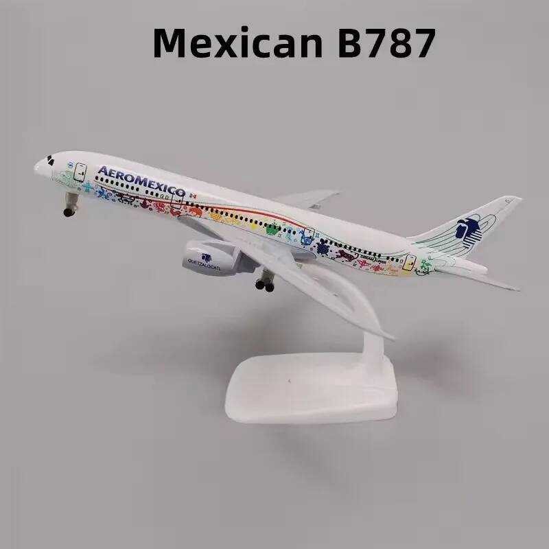 C C 20Cm Alloy Metal Mexican Air AEROMEXICO B787 Aires Airplane Model B787 Airways Plane Model 1/40