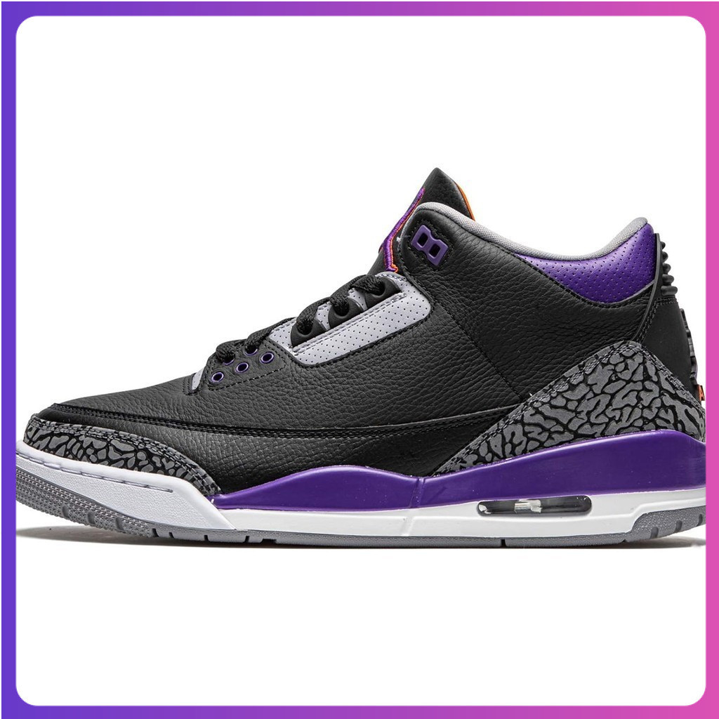 [การประกันคุณภาพ] 2025 N & K Men Air 3 Retro CT8532 050 Styles Palace สีม่วง-Size 9 IBEJ 795