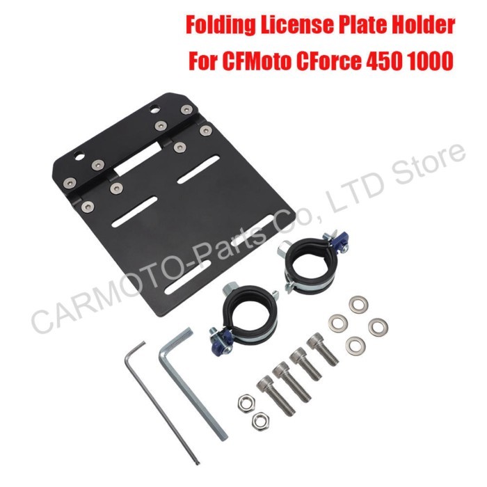 ATV Folding License Plate Holder Number Plate Holder For CFMoto CForce 450 1000