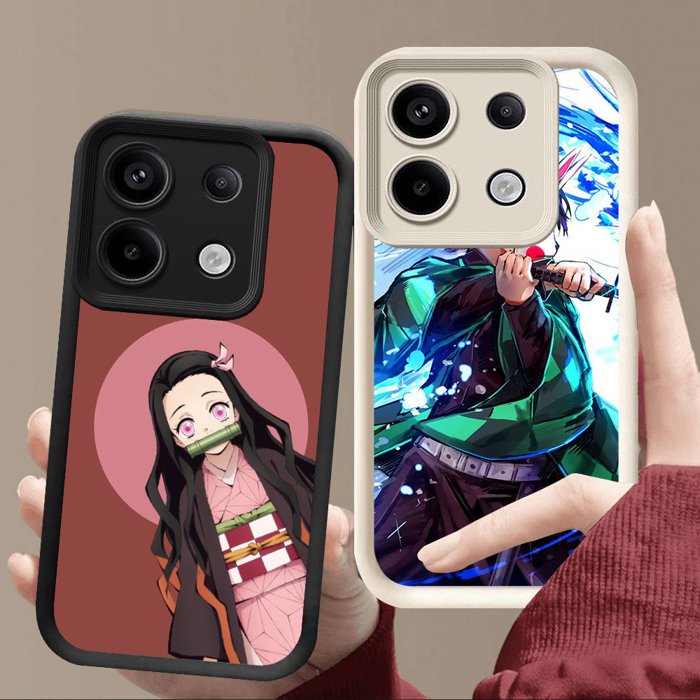 R63 Demon Slayer Casing สําหรับ Infinix Tecno Note Zero 30 Pova 5 Pro 5G สีดําและสีขาว