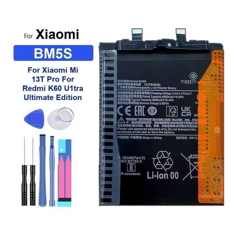 Battery BM5S 5000mAh For Xiaomi Mi 13T Pro For Redmi K60 U1tra Ultimate Edition