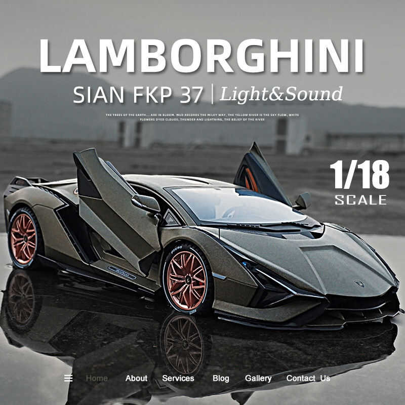 C 1/18 Lamborghini Sian FKP 37 Diecast Car Meisheng Zinc Alloy Model Toys Cars For 3 Years Old And