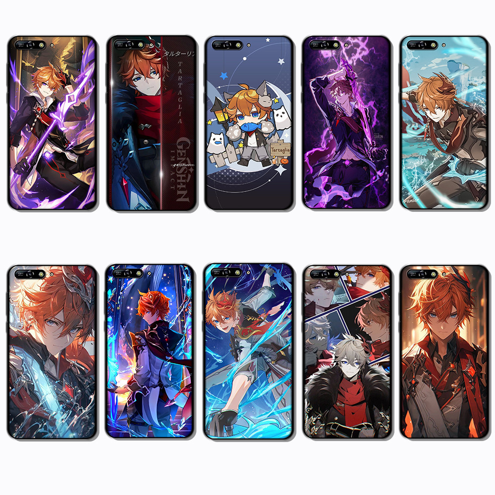 เคสโทรศัพท์สีดําแบบนุ่มสําหรับ Huawei Y6 Pro Y8P Y9A Tartaglia Cover