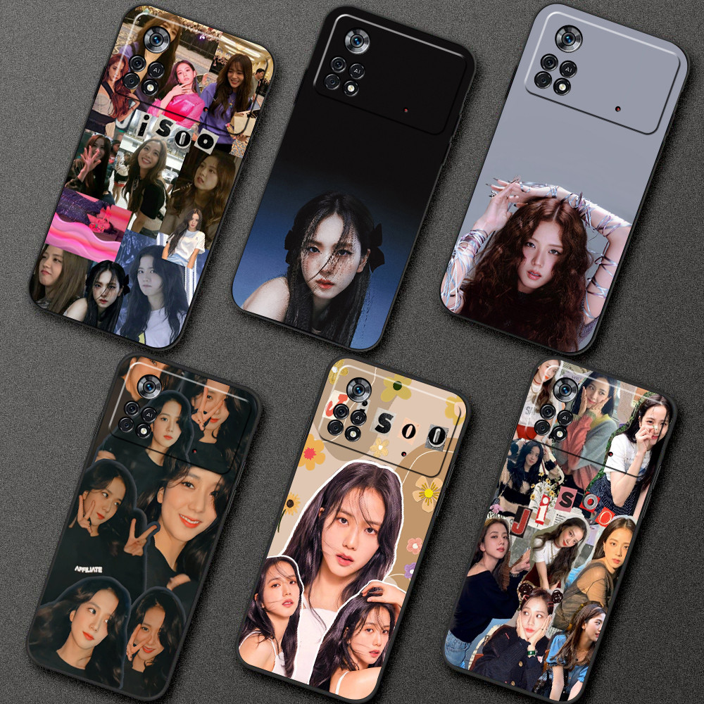 เคสโทรศัพท์สีดําแบบนุ่มแฟชั่นสําหรับ Xiaomi Poco X4 Pro 5G SX21 jisoo caseg