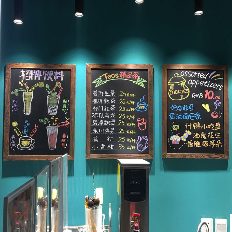 แม่เหล็กแขวนกระดานดำขนาดเล็กสำหรับร้านอาหารและคาเฟ่ ปรับเปลี่ยนเมนูได้ง่ายๆ