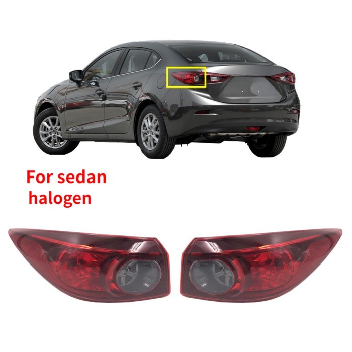 1 Piece Halogen Tail Light for Mazda3 Saloon 2013-2015 Without Bulb Rear Lights for Axela Parking T