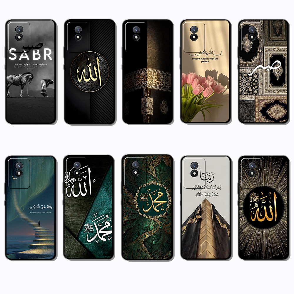 เคสโทรศัพท์สีดําแบบนุ่มสําหรับ Vivo Y02 4G Y11 2023 เคสอิสลาม