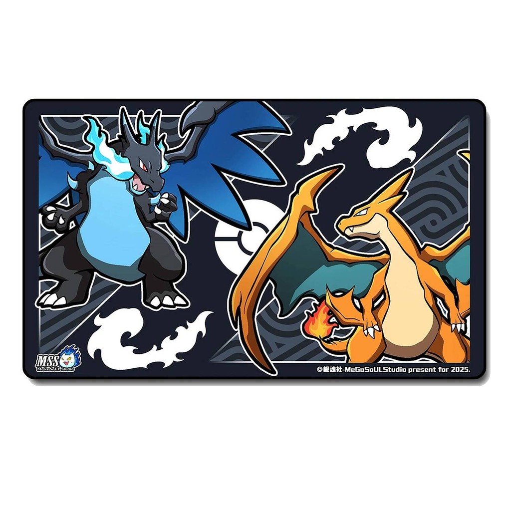 600*350*2 มม.Diy Charizard Playmat Self Made PTCGผู้เล่นเดี่ยวBattle Card Pad Animationเกมเมาส์Pad