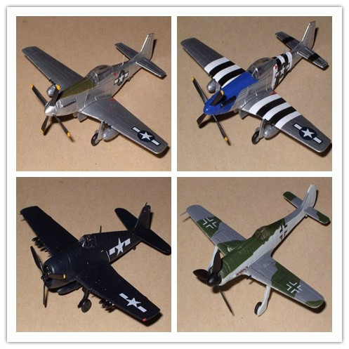 BANDAI BANDAI 1/144 American F6F Hellcat P51 Mustang German Fw190 Fighter Model