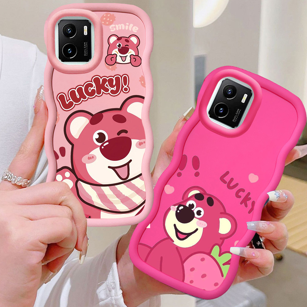 MERAH KL34Lotso Casing สําหรับ VIVO Y01a Y01 Y15a Y15S Case สีชมพู