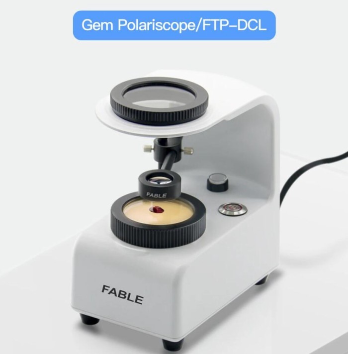 Tabletop Gemstone Polariscope LED Light Conoscope Jewelry Diamond Gemstone Jade Interferogram Tools