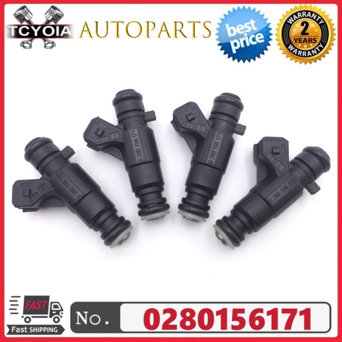 4pcs Fuel Injectors 0280156171 For Chang'an Star Wuling Light 474 Dongfeng Xiaokang DFSK K07 K17 V0