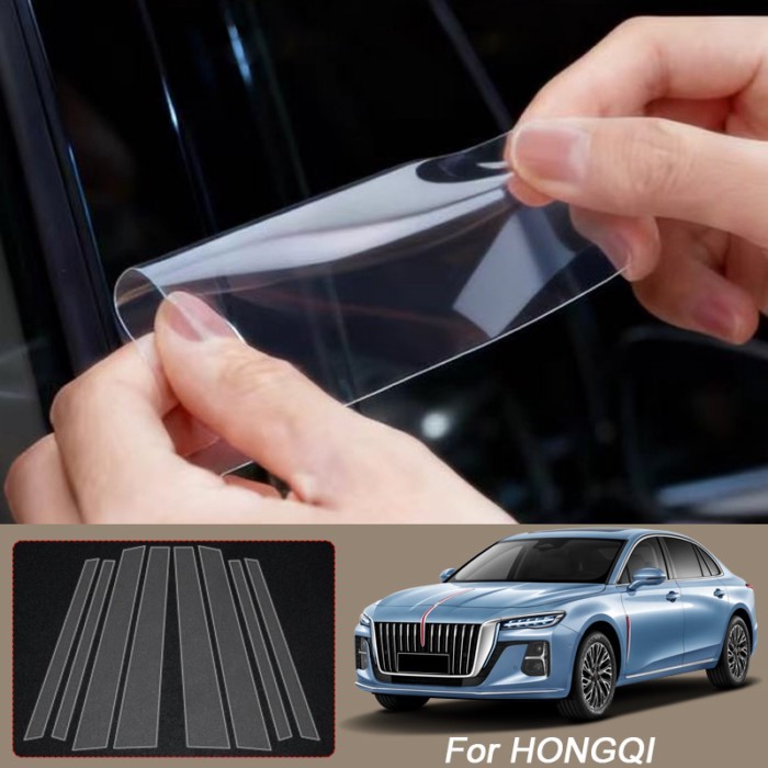 B Pillars TPU Car Protective Film For HONGQI EHS7 E-HS9 H5 OUSADO HS5 HS7 EH7 H9 HS3 Auto Window Bo