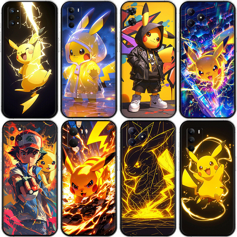 น่ารักอะนิเมะ Pikachu ^E3 สําหรับ Realme GT neo 3T P1 C85 C75x C71 15X GT2 Pro ความเข้ากันได้ TPU เค