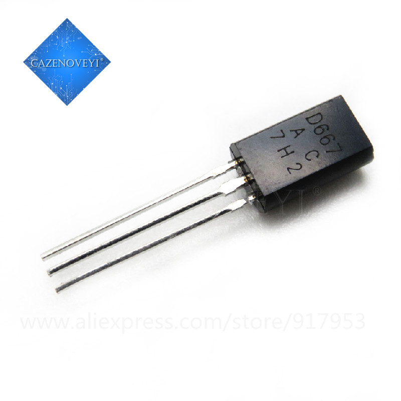 50 ชิ้น 2SD667 D667 TO92 TO-92L ทรานซิสเตอร์พลาสติก-ซองจดหมาย IC ใหม่