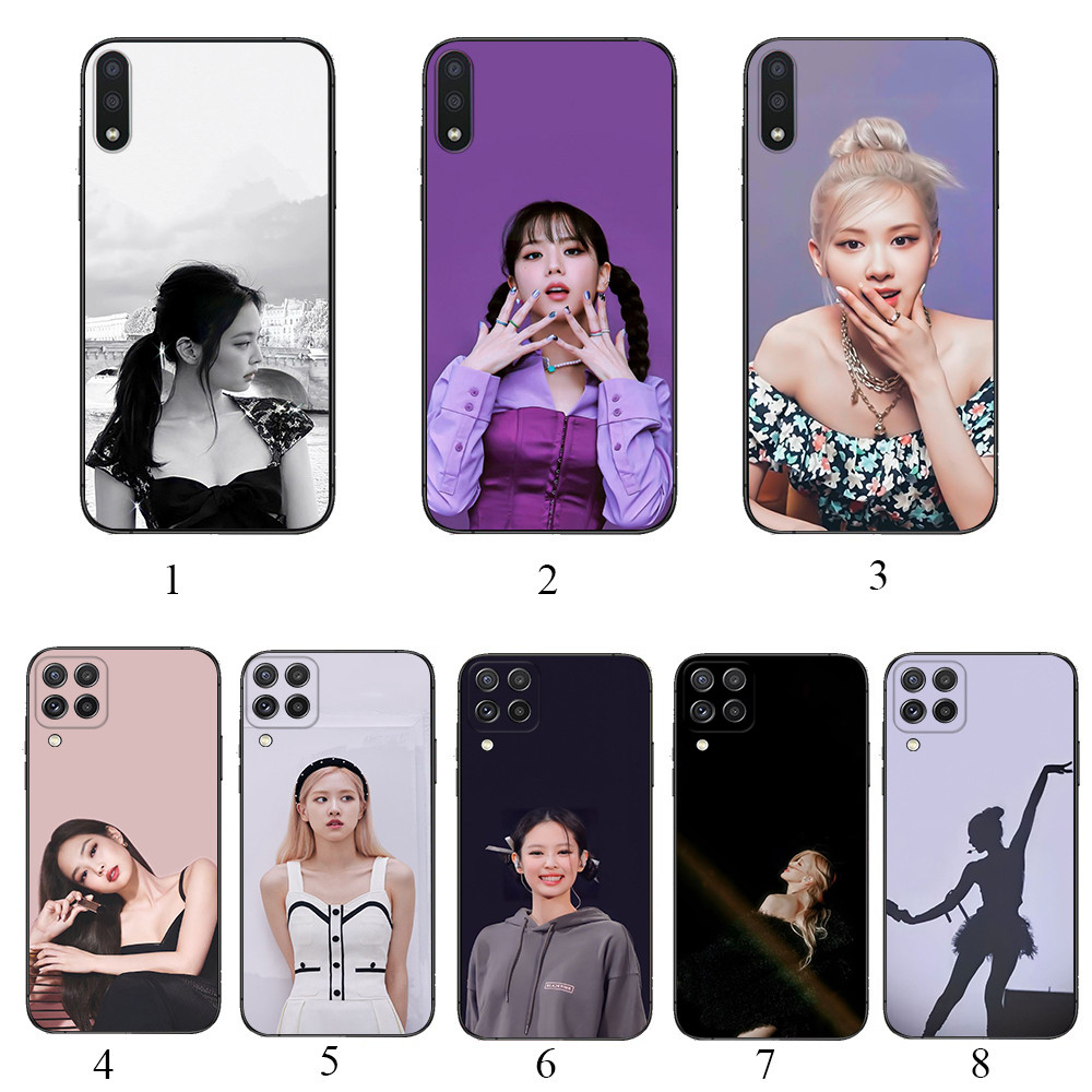 Samsung A01 EU A02 M02 F56 A03S A04 s A5 2017 A6 A7 A8 A9 Plus 2018 W13 Jennie เคสโทรศัพท์สีดํานุ่ม