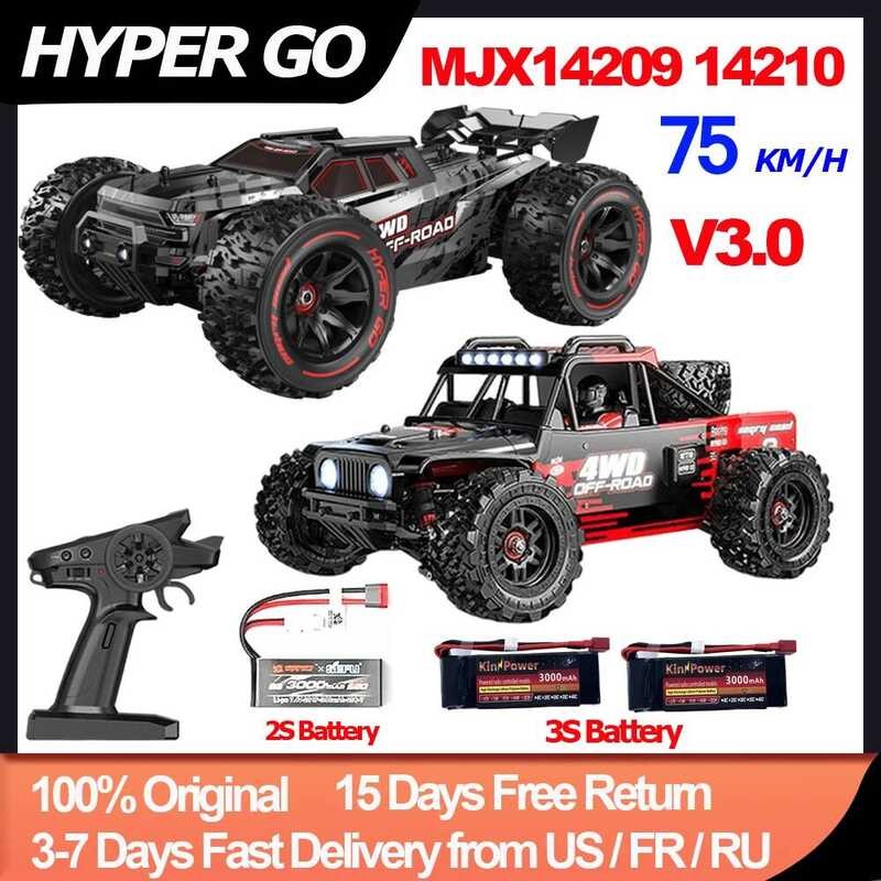 Hyper Go MJX 14209 14210 V3.0 1/14 รถBrushless 2.4Gรีโมทคอนโทรล 4WD Off-road Racing RCรถบรรทุกไฟฟ้าH