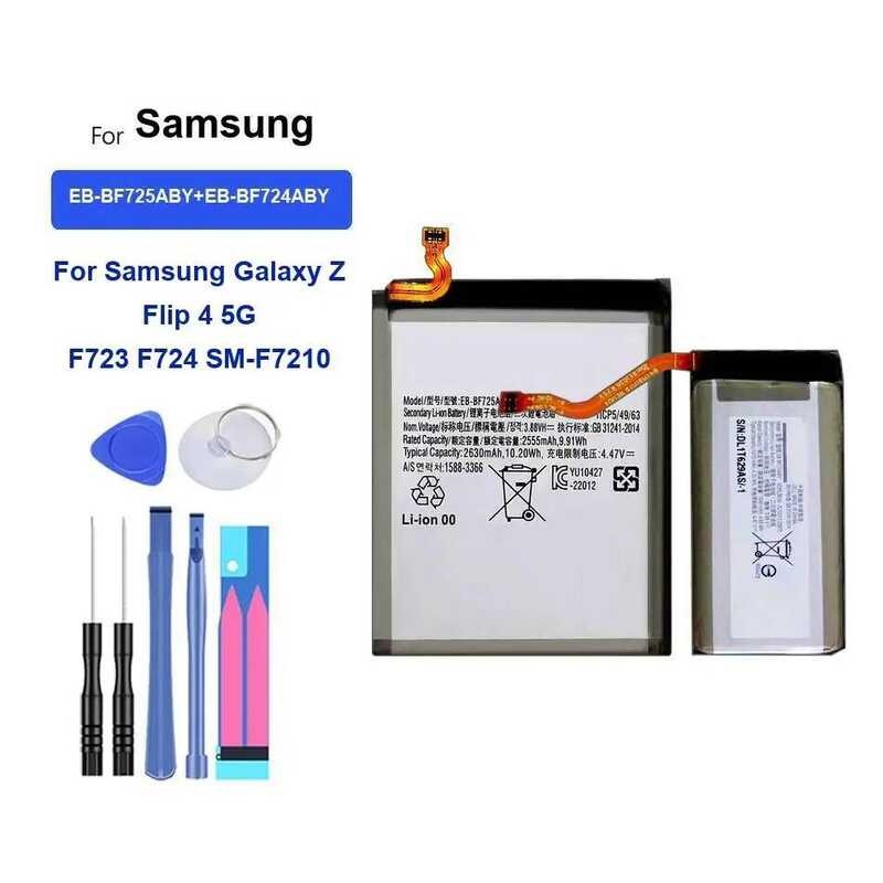 Battery EB-BF725ABY+EB-BF724ABY 1070mAh/2630mAh For Samsung Galaxy Z Flip 4 5G F723 F724 SM-F7210