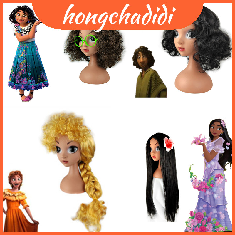 ชุดวิกผม Encanto พร้อมอุปกรณ์ประกอบฉากMirabel, Isabella, Bruno และ Pepa