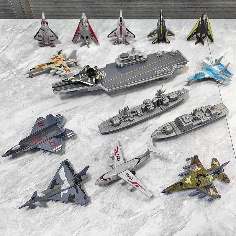 C C Children's Aircraft Carrier Model - Simulation Inertial Aircraft Fighter Aircraft Decoration Wa