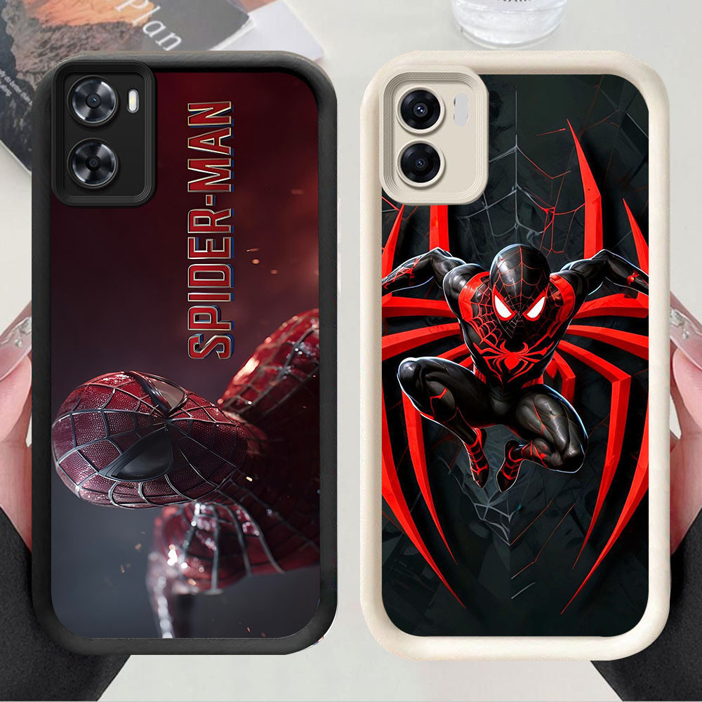 TS-7 SpiderMan ปลอกกันกระแทกสําหรับ OPPO A57 A36 A57e A57s A96 A77s A77 A76 Realme 9i C33