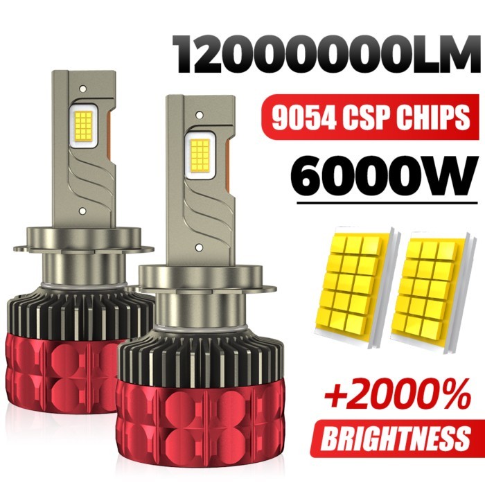 H4 LED Car headlight bulb 6000K H1 H3 H7 H11 9005 9006 9012 CANbus No Error 12000000LM Auto Lamp Wh