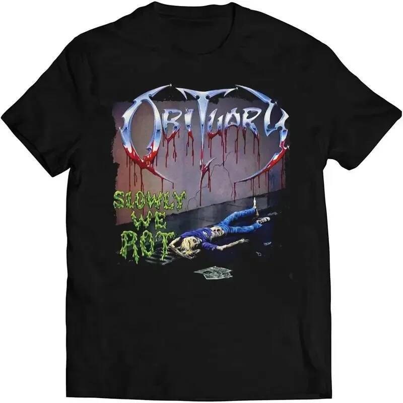 Obituary Band Slowly We Rot T Shirt All Size S ถึง 4Xl