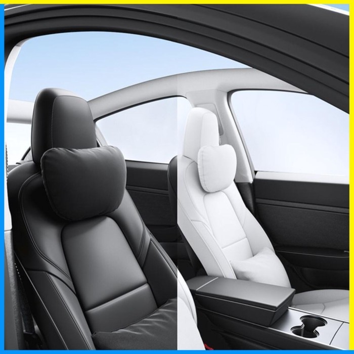 Car Headrest Pillow For Tesla Model 3 S X Y Juniper Neck Pillow Neck Support Protective Accessories