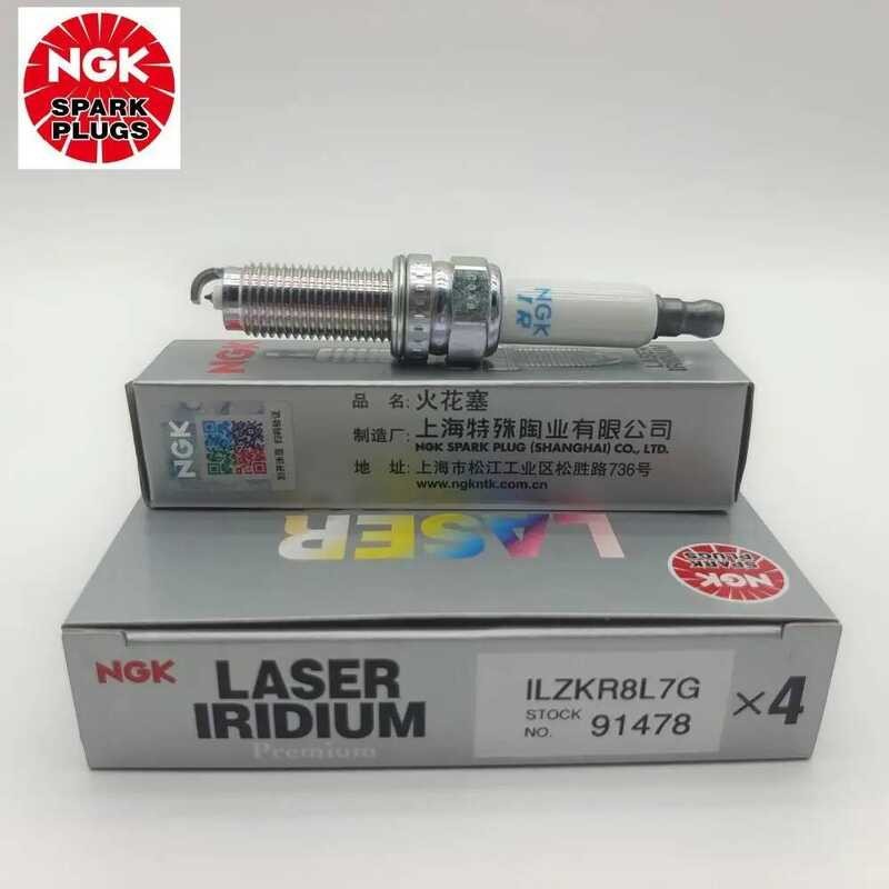 4ชิ้นดั้งเดิม NGK ILZKR8L7G 91478เลเซอร์อิริเดียมเทียนทองคำขาวสำหรับ Citroen Aircross C5 C5 X 1.6T