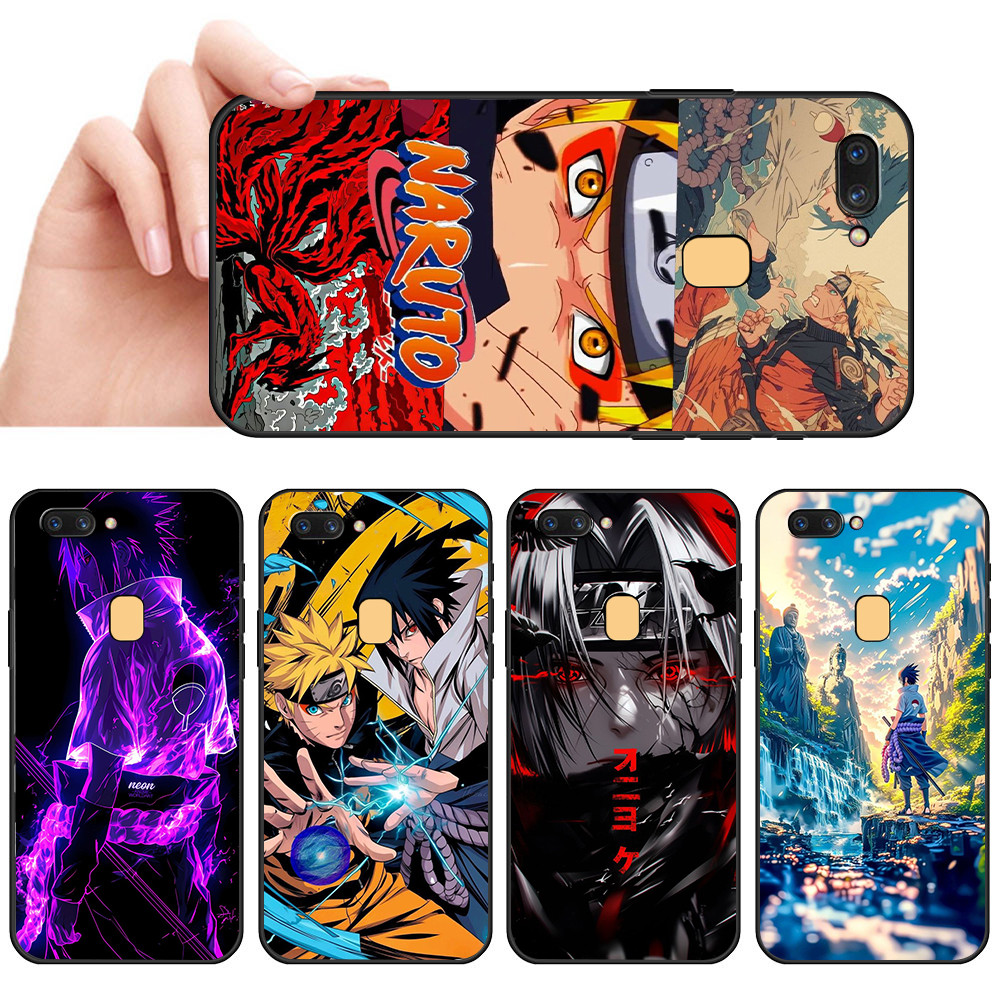OPPO A5S A7 A12 A11K A12S A7X F9 Pro SX35 Naruto sasuke อะนิเมะนุ่มสีดําเคสโทรศัพท์ป้องกันกรณี