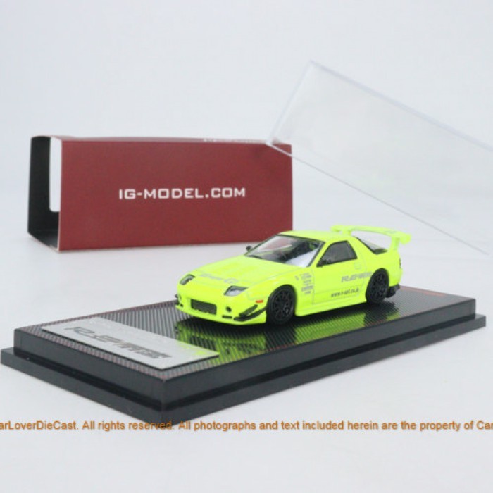 IG 1:64 Mazda RX-7 (FC3S) RE Amemiya ร่ม สีเหลืองเขียว