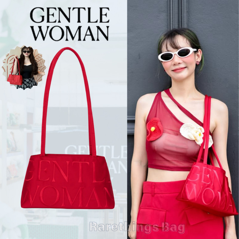 ♞Gentlewoman Ballerina Bag RED SWAN กระเป๋าผ้า กระเป๋านักบัลเล่ย์ สะพายไหล่ CFY