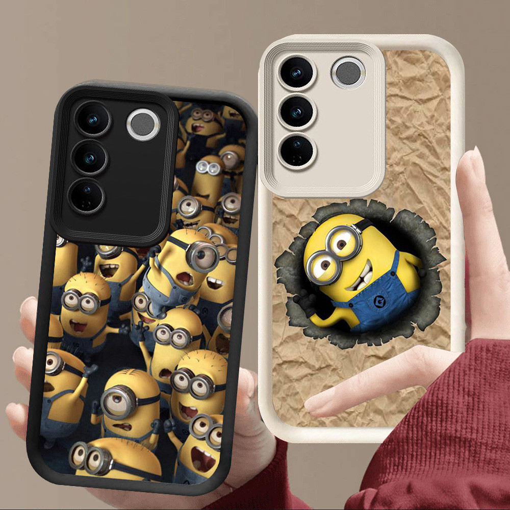 R26 Minion Casing สําหรับ VIVO V27 Pro Y200e V27E Y29 สีดําและสีขาว