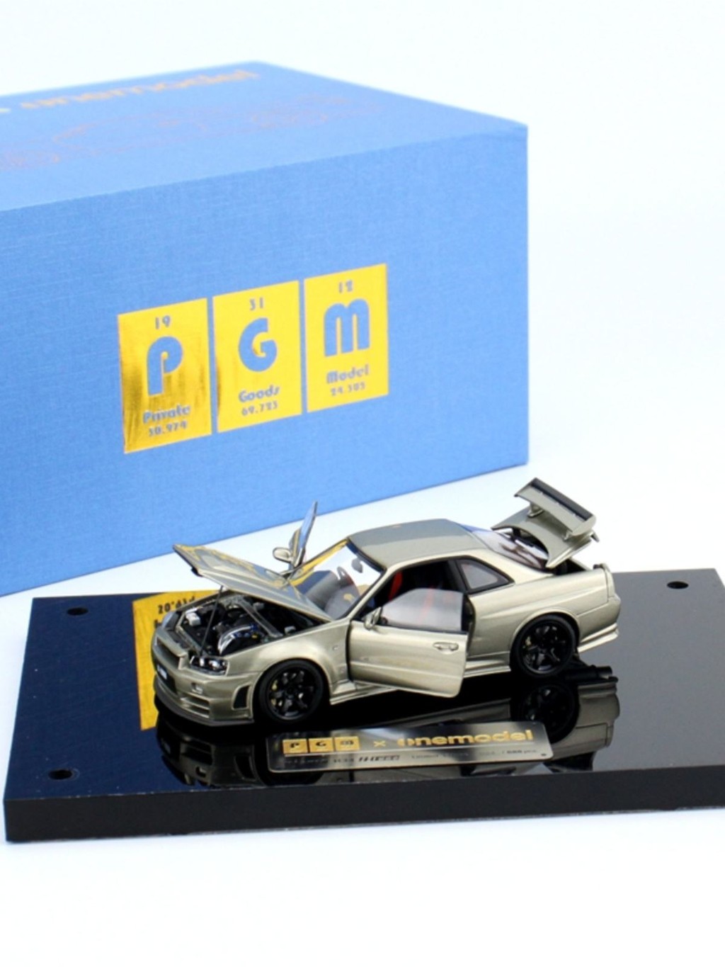 PGM 1: 43 onemodel GTR R34 Alloy Full Open Car Model Emerald Green Limited Edition Collection