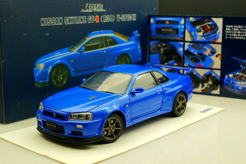 1/24 EBBRO R34 GTR เหมาะสําหรับผลิตภัณฑ์ญี่ปุ่น