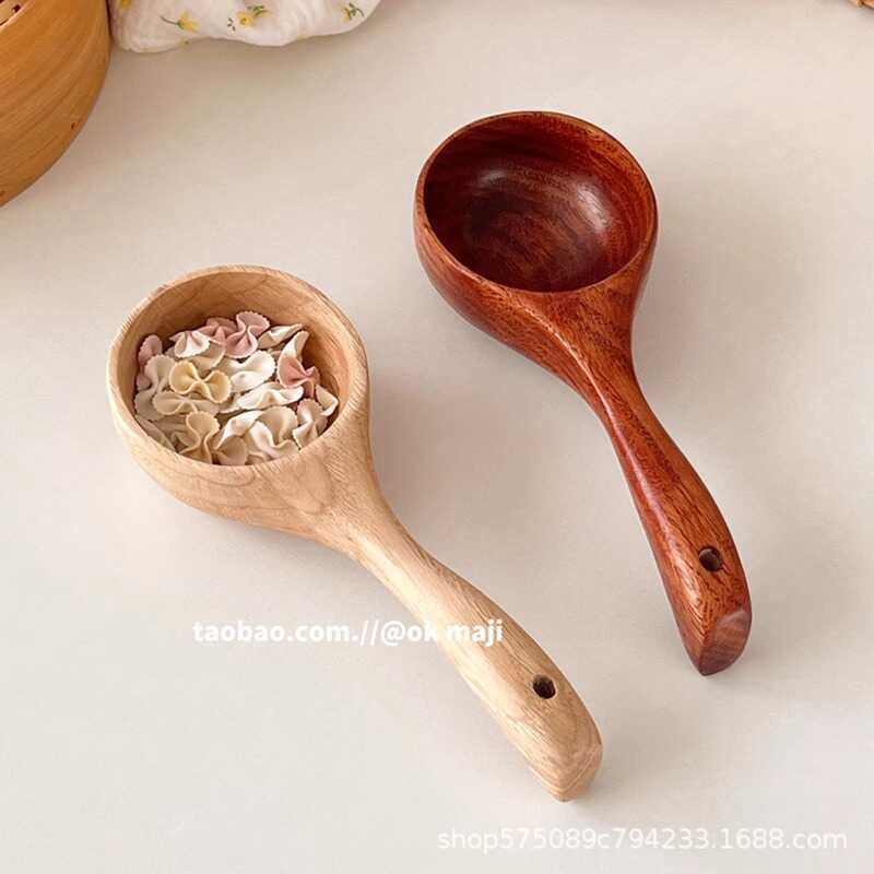 Ok mi ช้อนไม้สไตล์ญี่ปุ่นกินหอยทากก๋วยเตี๋ยว Influencer กิน Broadcasting ก๋วยเตี๋ยว Ramen ช้อนครัวเร